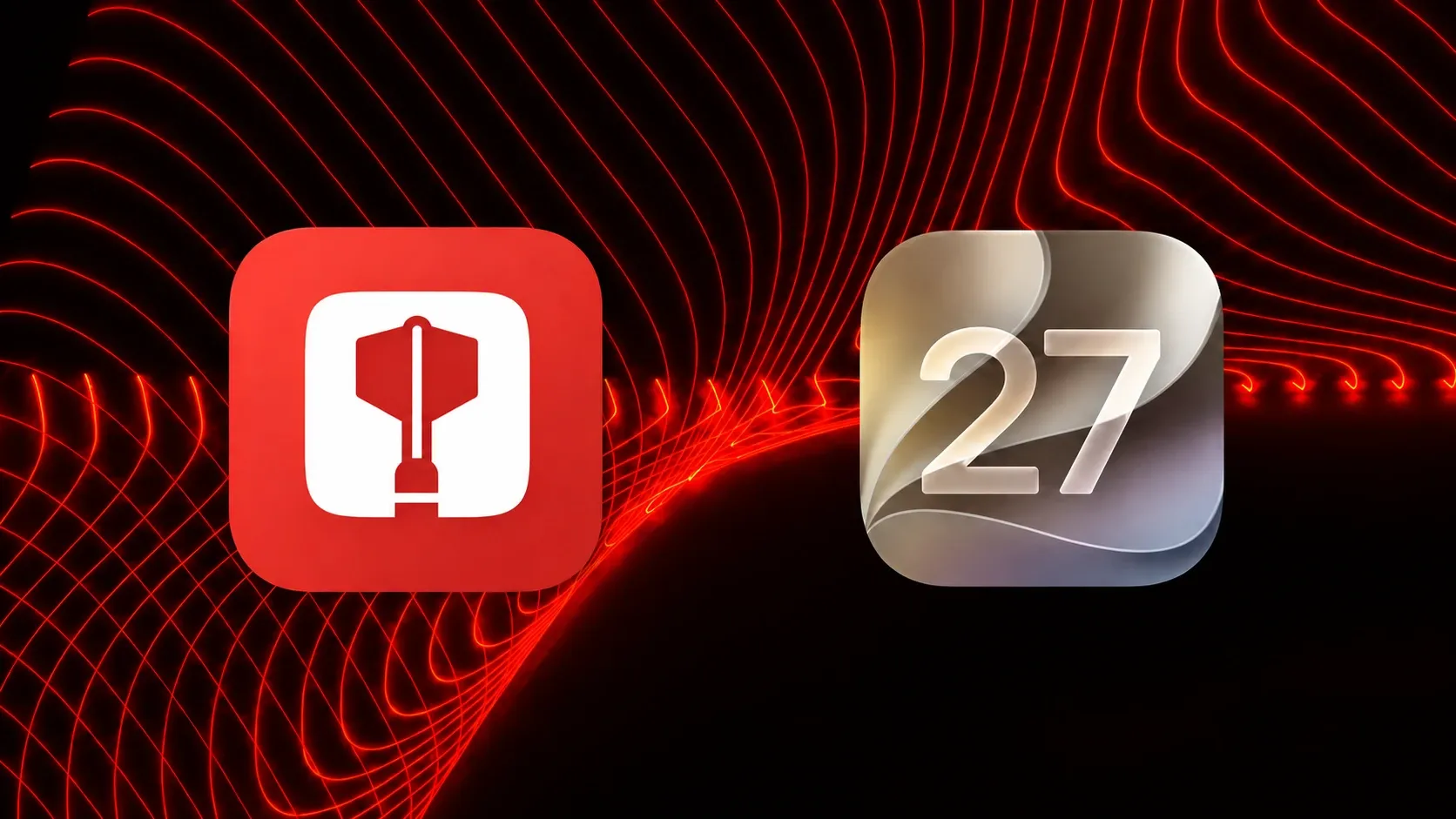 A DartsOn alkalmazás ikonja az iOS 27 ikonja mellett