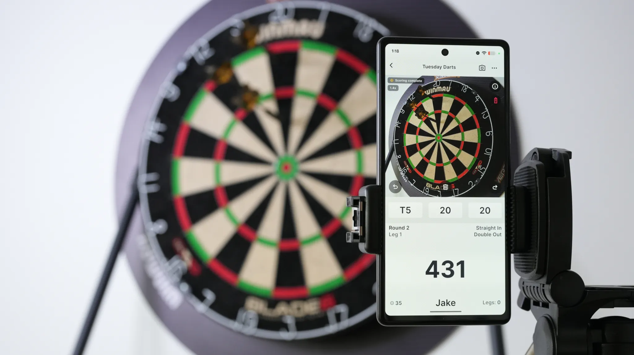 A DartsOn kamerás automatikus pontozása Androidon